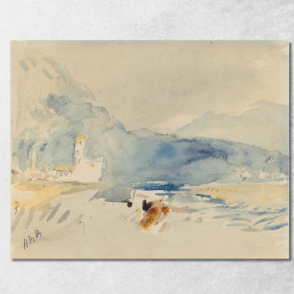 Un Paesaggio Con Montagne E Un Torrente Hercules Brabazon Brabazon hbb5 quadro stampato su tela