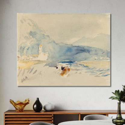 Un Paesaggio Con Montagne E Un Torrente Hercules Brabazon Brabazon hbb5 quadro stampato su tela