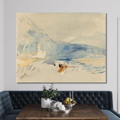 Un Paesaggio Con Montagne E Un Torrente Hercules Brabazon Brabazon hbb5 quadro stampato su tela