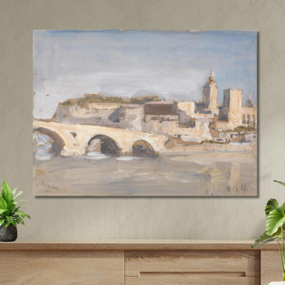 Ponte Di Avignone Su Un Fiume Hercules Brabazon Brabazon hbb13 quadro stampato su tela