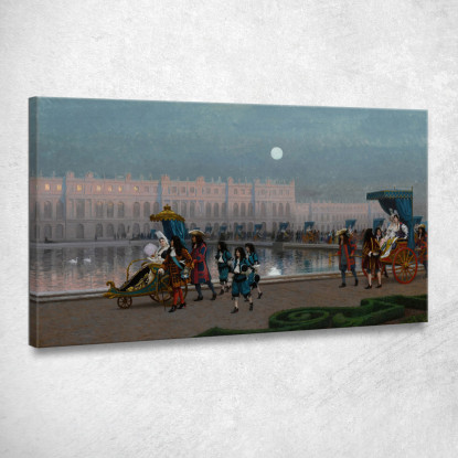 Passeggiata In Corte Nei Giardini Di Versailles Jean-Léon Gérôme jlg109 quadro stampato su tela
