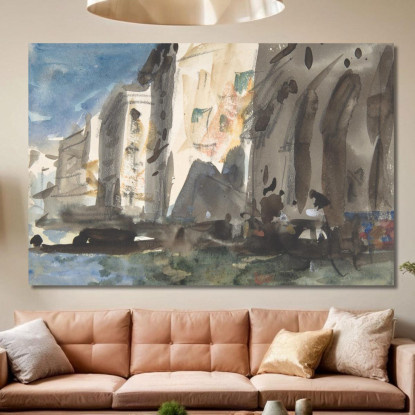 Ponte Sul Canal Grande Venezia Hercules Brabazon Brabazon hbb14 quadro stampato su tela