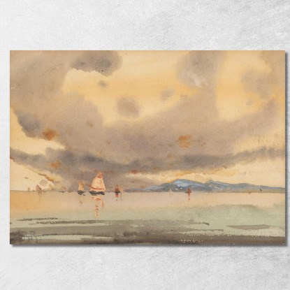 Colli Euganei Dalla Laguna A Bassa Marea Hercules Brabazon Brabazon hbb21 quadro stampato su tela