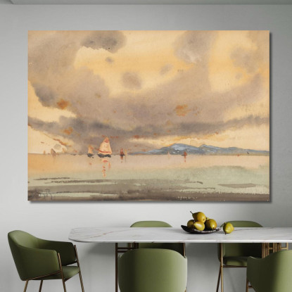 Colli Euganei Dalla Laguna A Bassa Marea Hercules Brabazon Brabazon hbb21 quadro stampato su tela