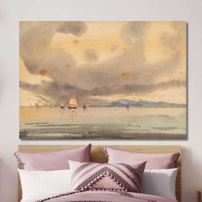 Colli Euganei Dalla Laguna A Bassa Marea Hercules Brabazon Brabazon hbb21 quadro stampato su tela