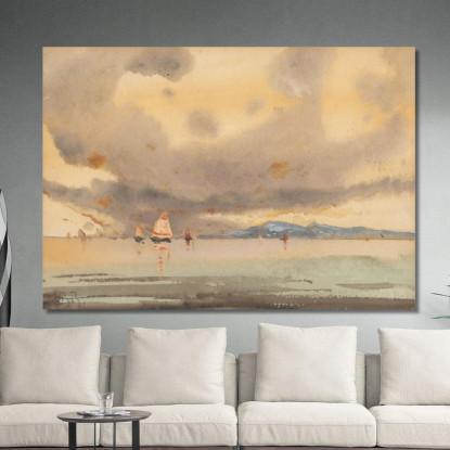 Colli Euganei Dalla Laguna A Bassa Marea Hercules Brabazon Brabazon hbb21 quadro stampato su tela