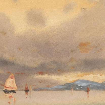 Colli Euganei Dalla Laguna A Bassa Marea Hercules Brabazon Brabazon hbb21 quadro stampato su tela