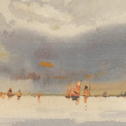 Sera Sulla Laguna Venezia Hercules Brabazon Brabazon hbb23 quadro stampato su tela