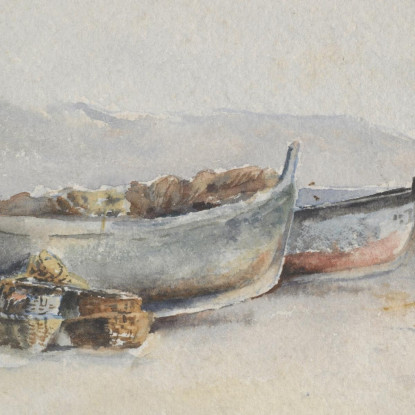 Barche Da Pesca Sulla Riva Hercules Brabazon Brabazon hbb26 quadro stampato su tela