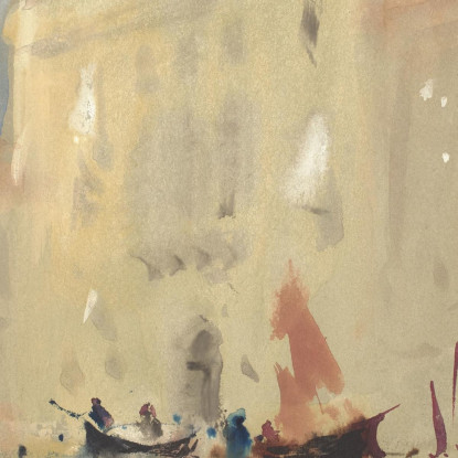 Gondole Davanti A Un Palazzo Sul Canal Grande A Venezia Hercules Brabazon Brabazon hbb30 quadro stampato su tela