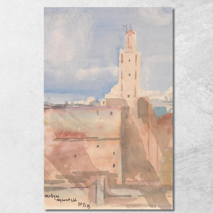 Moschea Koutoubia Marrakech Hercules Brabazon Brabazon hbb35 quadro stampato su tela