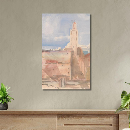Moschea Koutoubia Marrakech Hercules Brabazon Brabazon hbb35 quadro stampato su tela