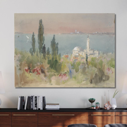 Scena Sul Lago Hercules Brabazon Brabazon hbb36 quadro stampato su tela