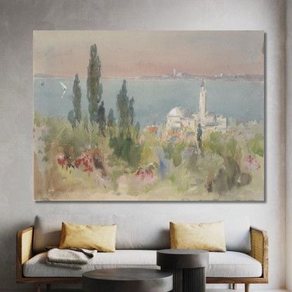 Scena Sul Lago Hercules Brabazon Brabazon hbb36 quadro stampato su tela