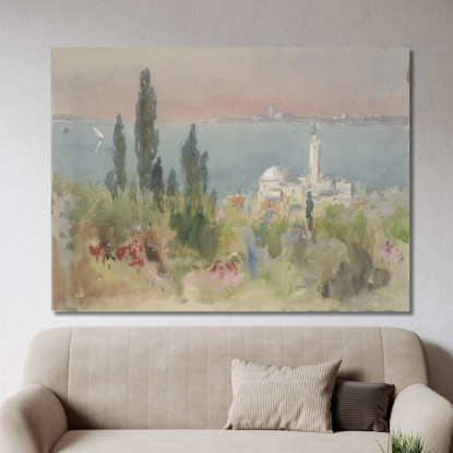 Scena Sul Lago Hercules Brabazon Brabazon hbb36 quadro stampato su tela