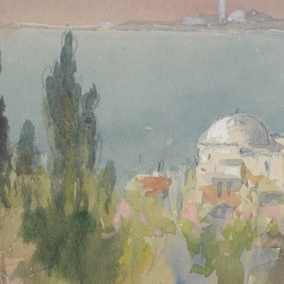 Scena Sul Lago Hercules Brabazon Brabazon hbb36 quadro stampato su tela