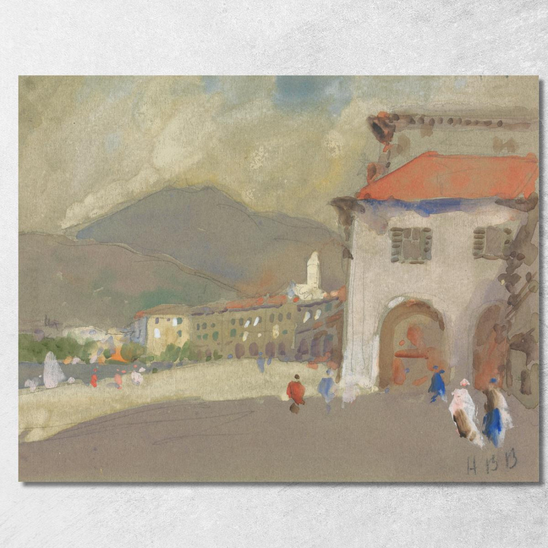 Lugano Hercules Brabazon Brabazon hbb39 quadro stampato su tela