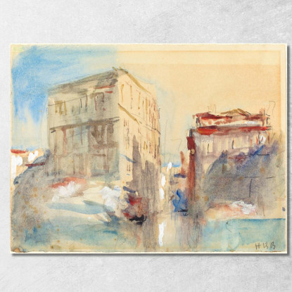 Palazzi Sul Canal Grande A Venezia Hercules Brabazon Brabazon hbb43 quadro stampato su tela