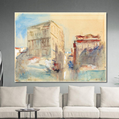 Palazzi Sul Canal Grande A Venezia Hercules Brabazon Brabazon hbb43 quadro stampato su tela