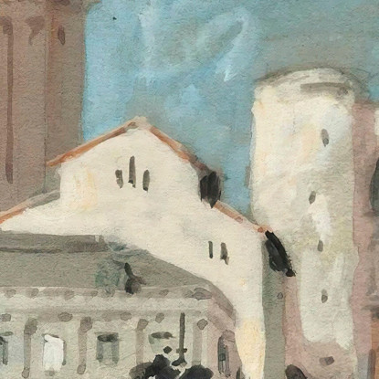 Piazza Dei Signori Padova Hercules Brabazon Brabazon hbb44 quadro stampato su tela