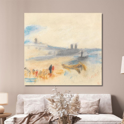 Porto Con Vapore Ormeggiato Hercules Brabazon Brabazon hbb45 quadro stampato su tela