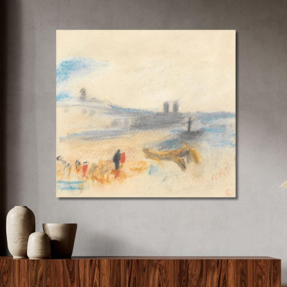 Porto Con Vapore Ormeggiato Hercules Brabazon Brabazon hbb45 quadro stampato su tela