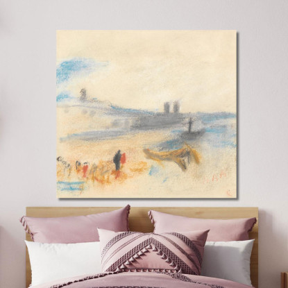 Porto Con Vapore Ormeggiato Hercules Brabazon Brabazon hbb45 quadro stampato su tela