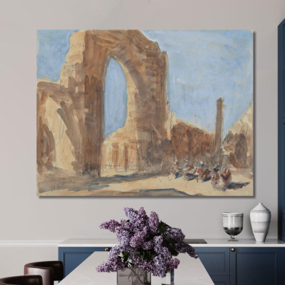 Forte Rosso Nuova Delhi Hercules Brabazon Brabazon hbb47 quadro stampato su tela