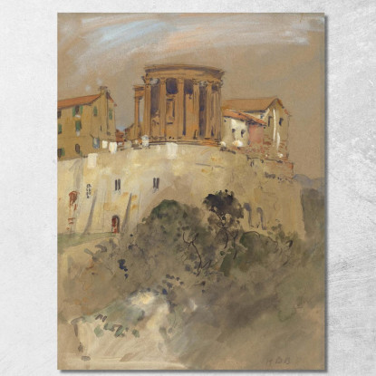 Tempio Di Vesta A Tivoli Hercules Brabazon Brabazon hbb61 quadro stampato su tela