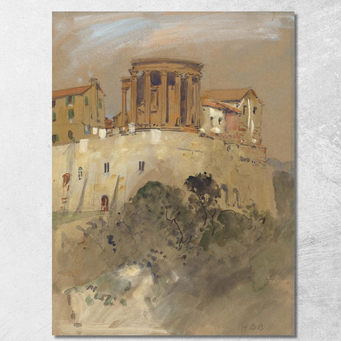 Tempio Di Vesta A Tivoli Hercules Brabazon Brabazon hbb61 quadro stampato su tela