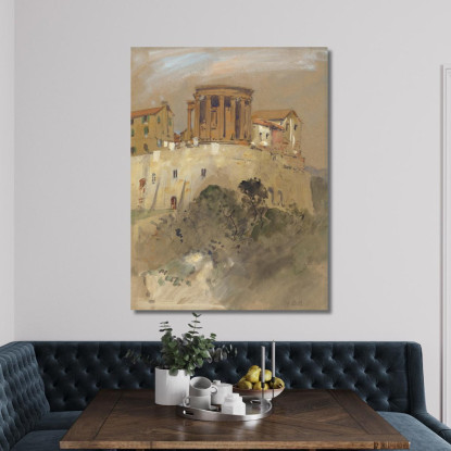 Tempio Di Vesta A Tivoli Hercules Brabazon Brabazon hbb61 quadro stampato su tela