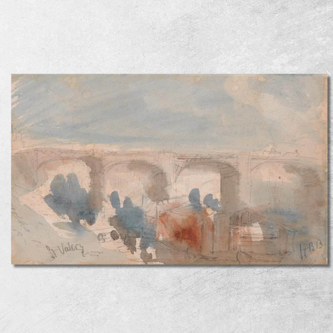 Il Ponte A Saint-Valery Hercules Brabazon Brabazon hbb62 quadro stampato su tela