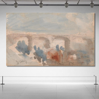 Il Ponte A Saint-Valery Hercules Brabazon Brabazon hbb62 quadro stampato su tela