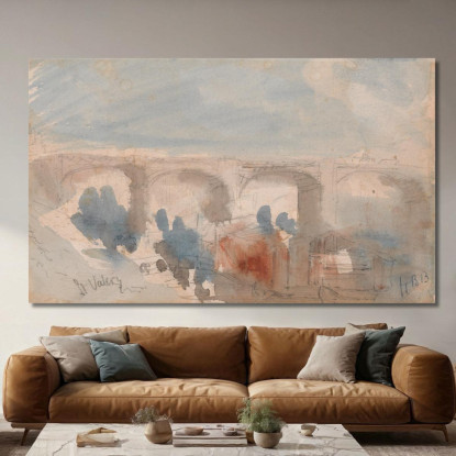 Il Ponte A Saint-Valery Hercules Brabazon Brabazon hbb62 quadro stampato su tela