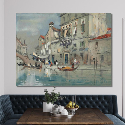 La Casa Di Tintoretto Venezia Hercules Brabazon Brabazon hbb64 quadro stampato su tela