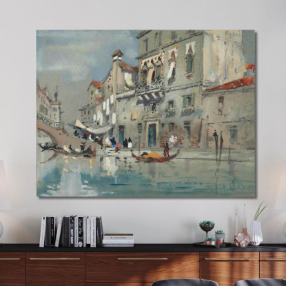 La Casa Di Tintoretto Venezia Hercules Brabazon Brabazon hbb64 quadro stampato su tela
