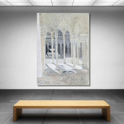 Il Cortile Del Leone Alhambra Granada Spagna Hercules Brabazon Brabazon hbb65 quadro stampato su tela