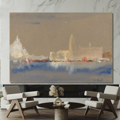 La Salute E Il Palazzo Ducale Dal Bacino Di San Marco Hercules Brabazon Brabazon hbb66 quadro stampato su tela