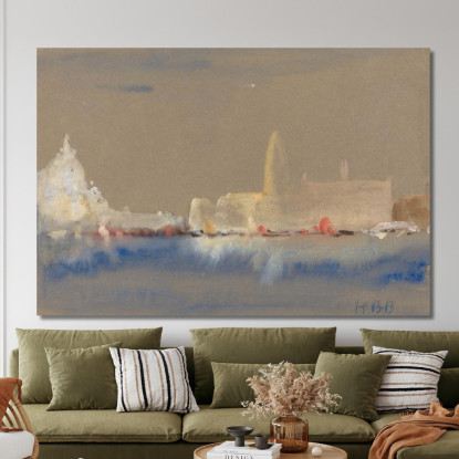 La Salute E Il Palazzo Ducale Dal Bacino Di San Marco Hercules Brabazon Brabazon hbb66 quadro stampato su tela