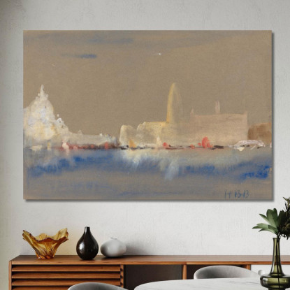 La Salute E Il Palazzo Ducale Dal Bacino Di San Marco Hercules Brabazon Brabazon hbb66 quadro stampato su tela