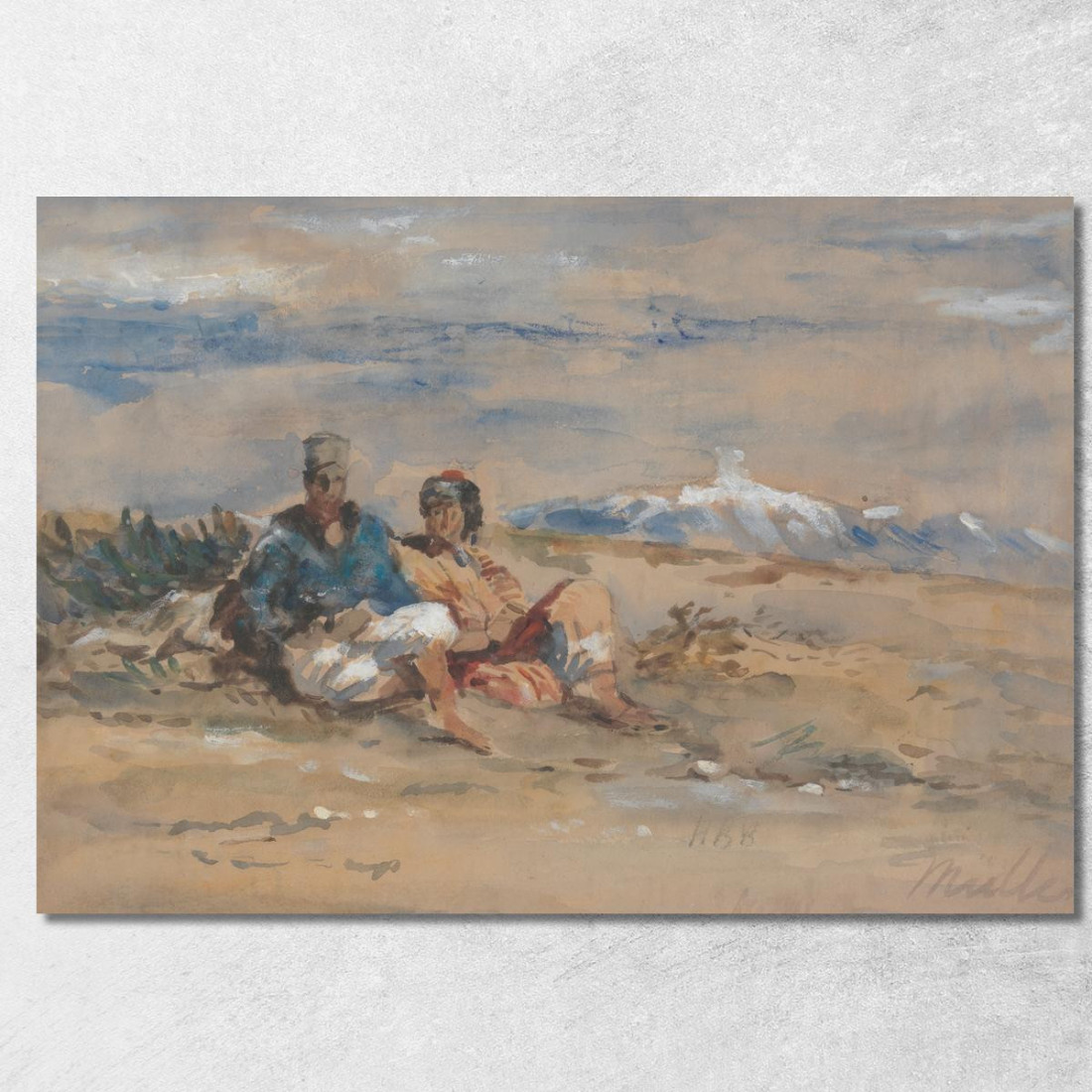 Due Figure Hercules Brabazon Brabazon hbb67 quadro stampato su tela