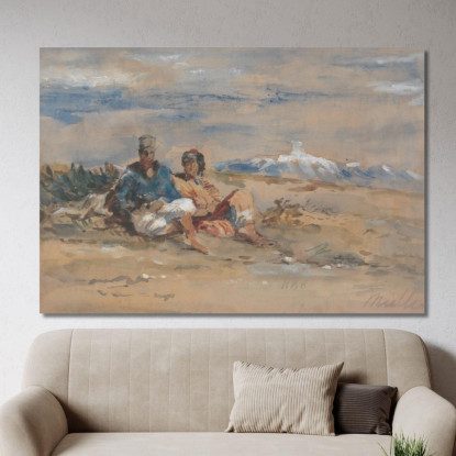 Due Figure Hercules Brabazon Brabazon hbb67 quadro stampato su tela