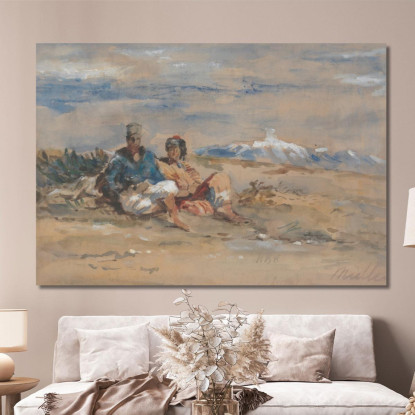 Due Figure Hercules Brabazon Brabazon hbb67 quadro stampato su tela