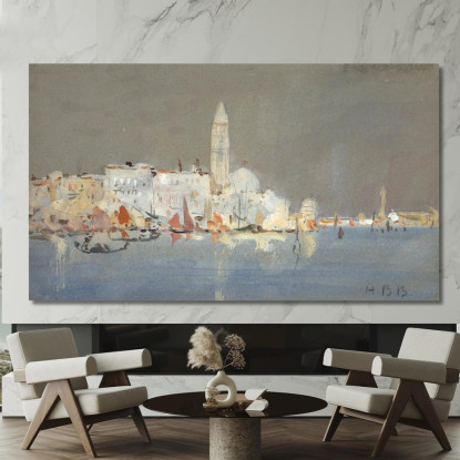 Capriccio Veneziano Con Un Campanile Hercules Brabazon Brabazon hbb69 quadro stampato su tela
