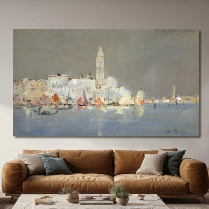 Capriccio Veneziano Con Un Campanile Hercules Brabazon Brabazon hbb69 quadro stampato su tela