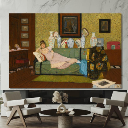 Una Fantasia Nella Casa Dell'Artista John Atkinson Grimshaw jag11 quadro stampato su tela