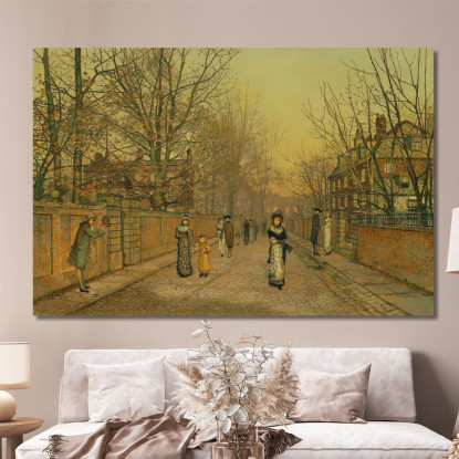 Un Saluto John Atkinson Grimshaw jag12 quadro stampato su tela