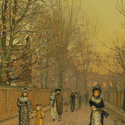 Un Saluto John Atkinson Grimshaw jag12 quadro stampato su tela
