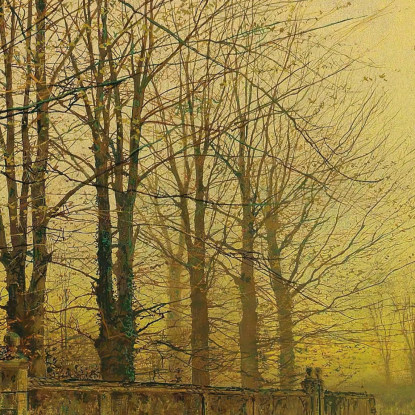 Gloria D'Autunno John Atkinson Grimshaw jag19 quadro stampato su tela