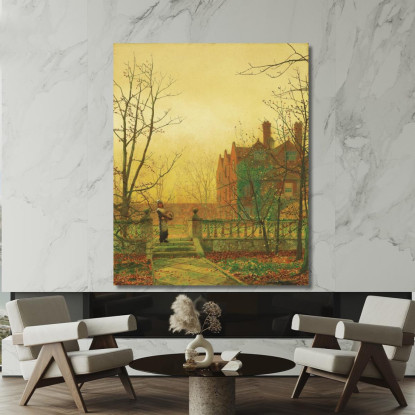 Oro D'Autunno John Atkinson Grimshaw jag20 quadro stampato su tela